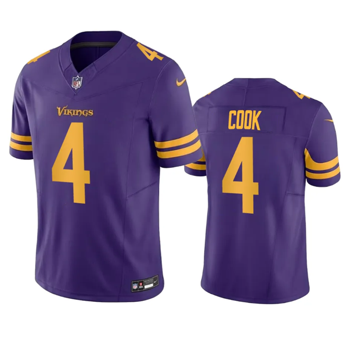 Minnesota Vikings #4 Dalvin Cook Purple 2023 F.U.S.E. Color Rush Stitched Jersey